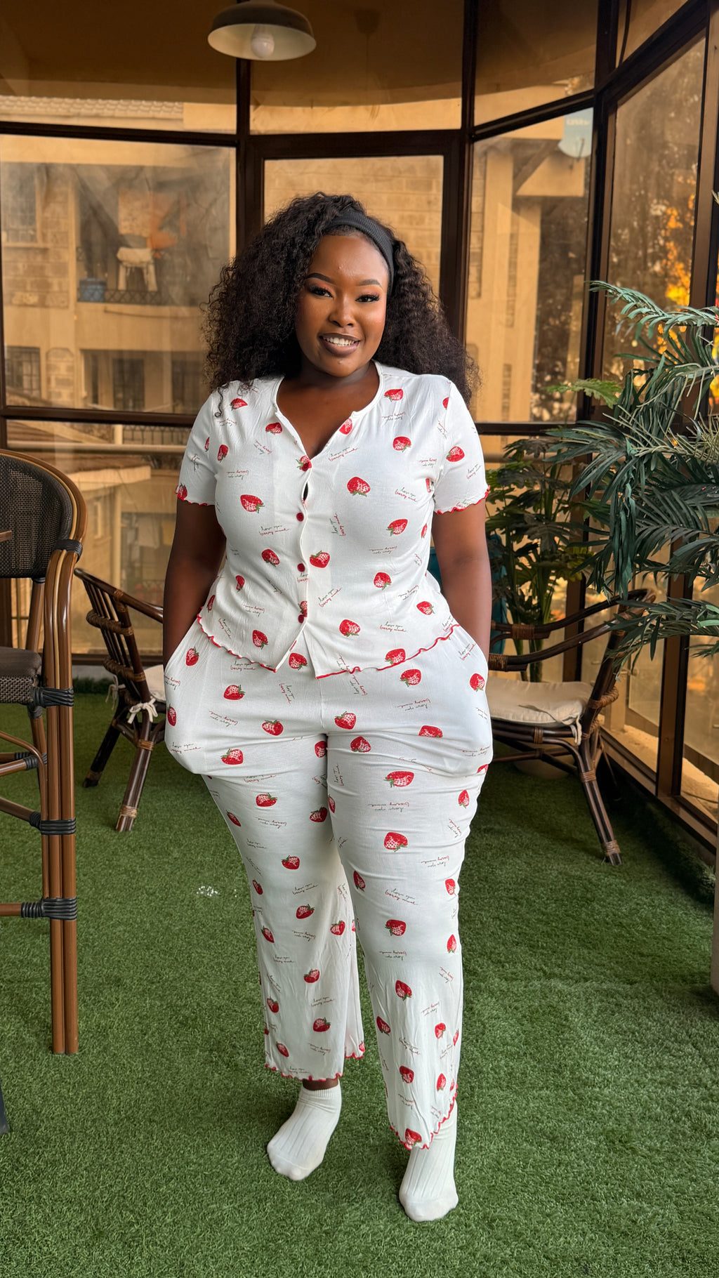 Strawberry trouser set