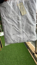 Grey with black dots