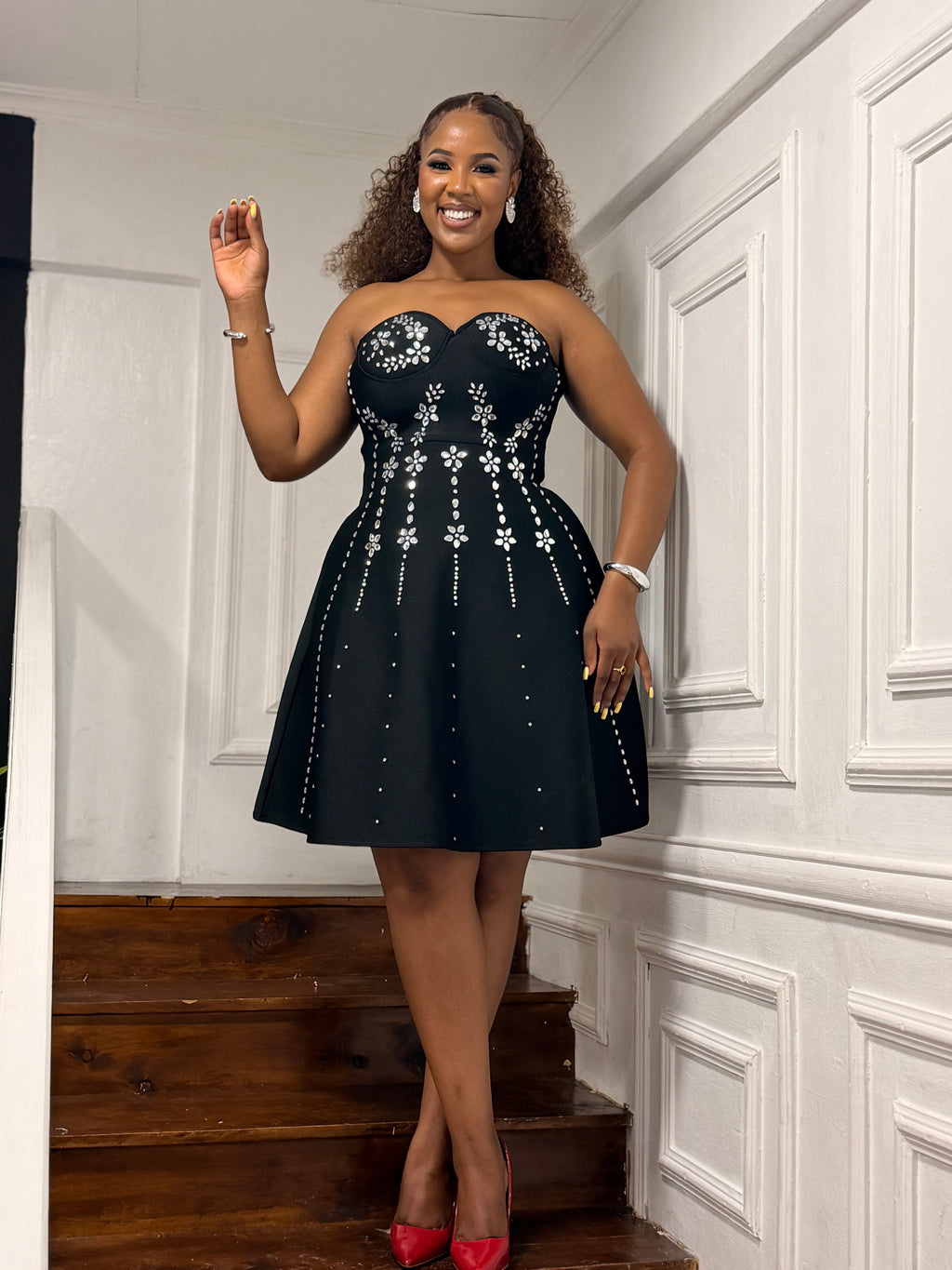 Pearl Off-Shoulder Dress
