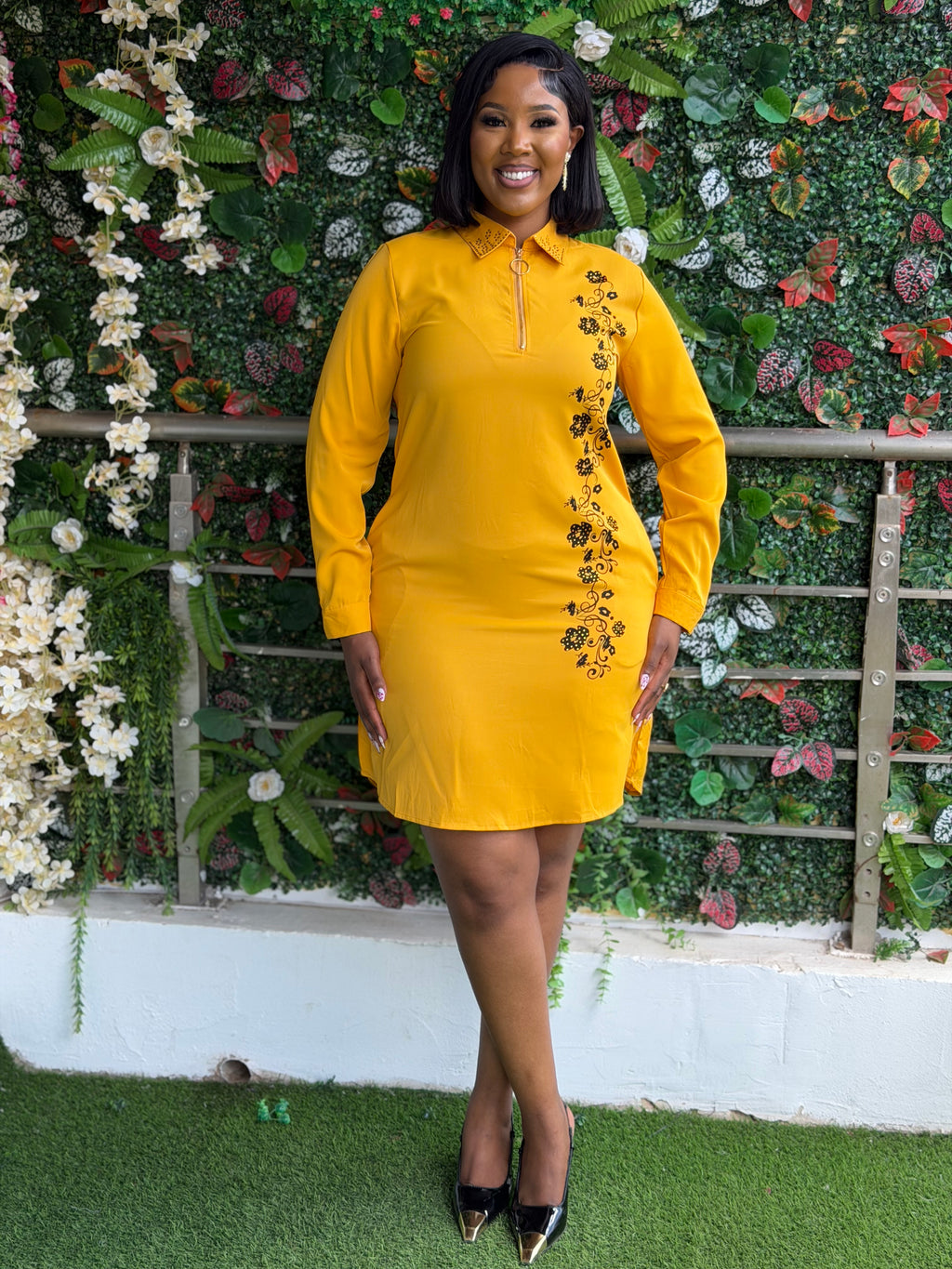 Zipity chiffon dress