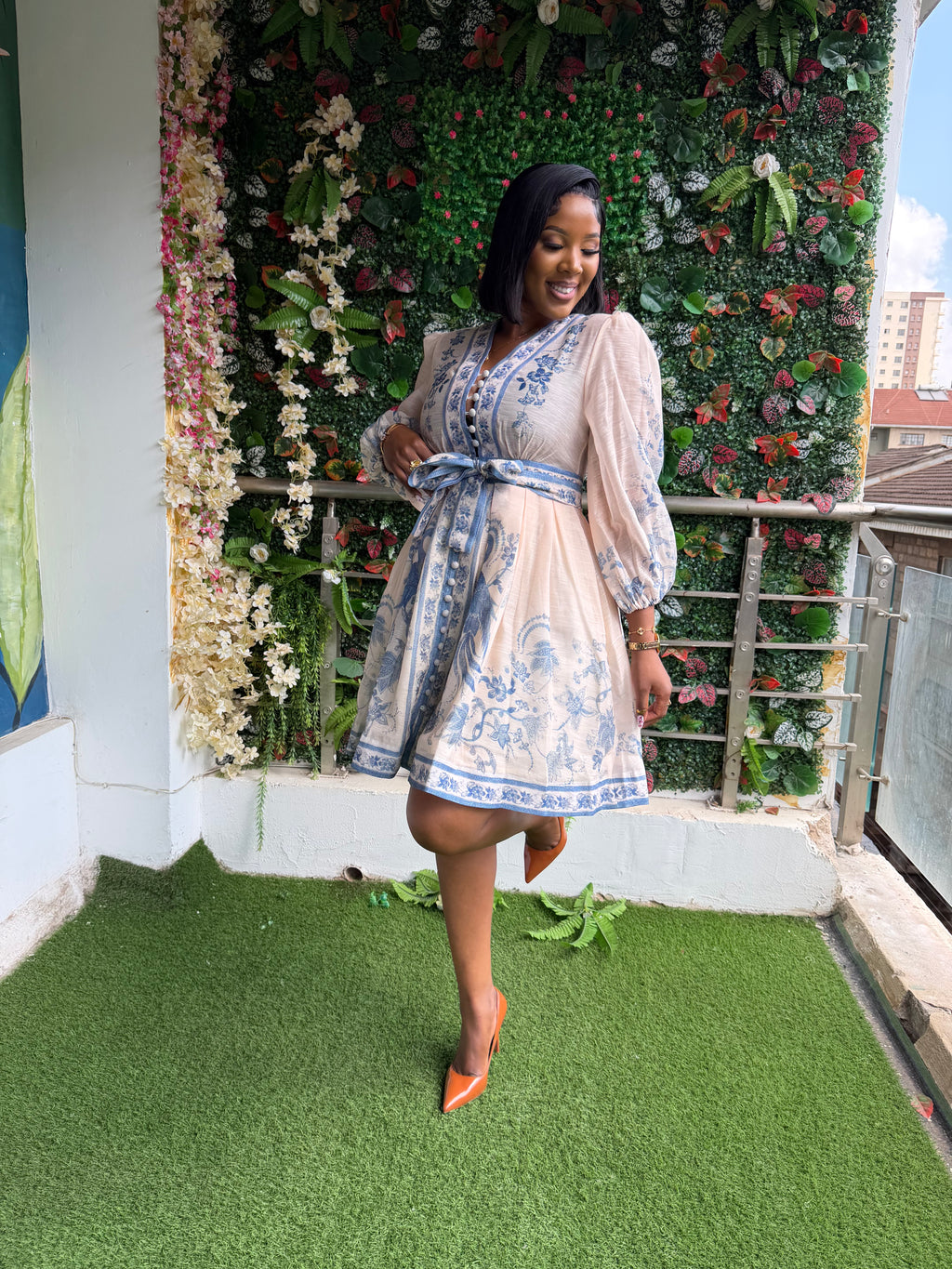 Bold Button Down Dress