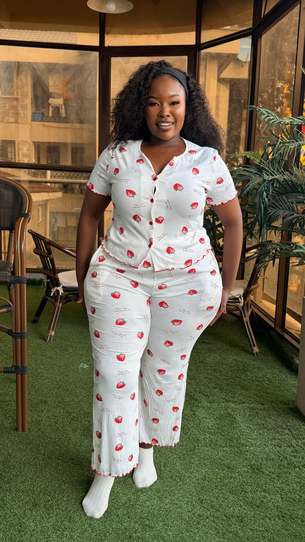 Strawberry trouser set
