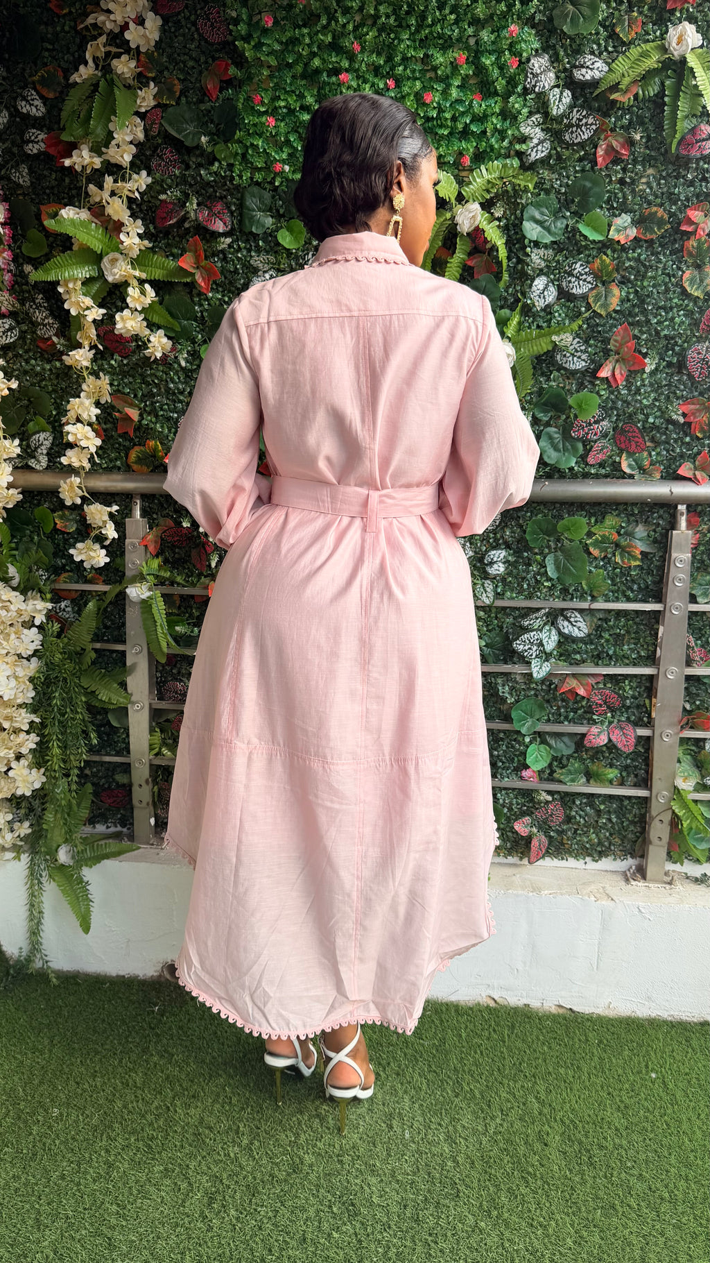 Peach love midi dress