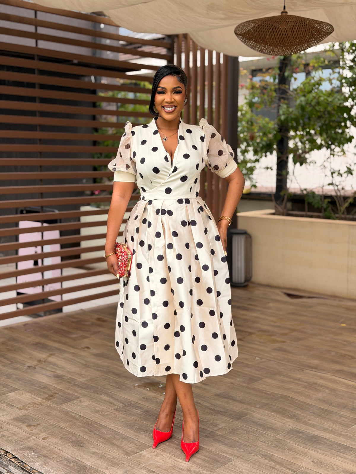 Polka Wrap Dress