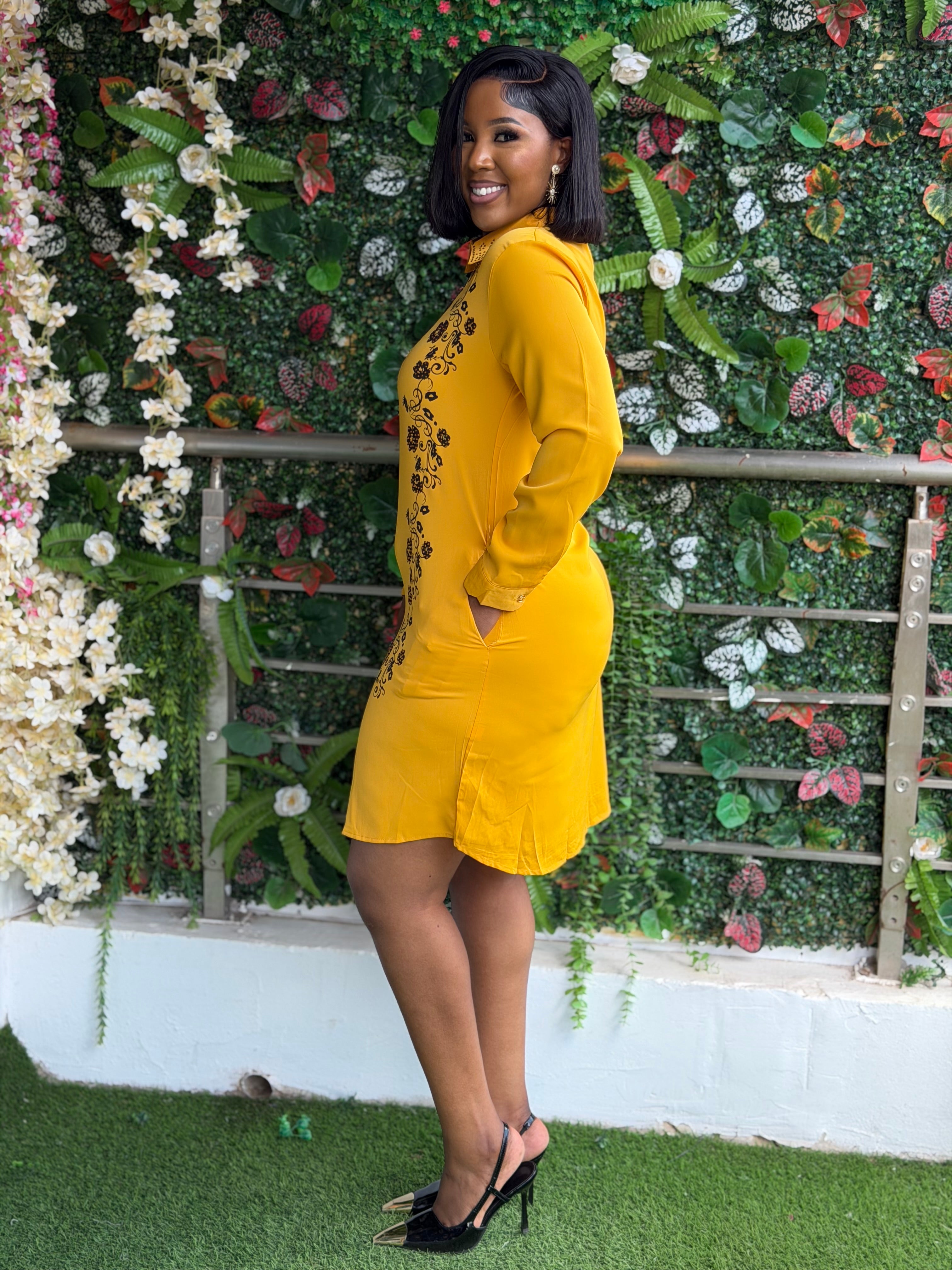 Zipity chiffon dress