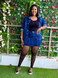 Denim Skirt Ensemble