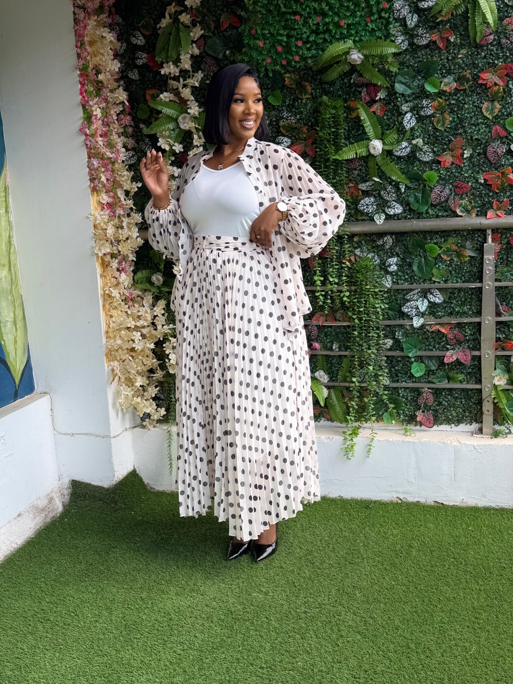 Polka Dot Maxi Skirt