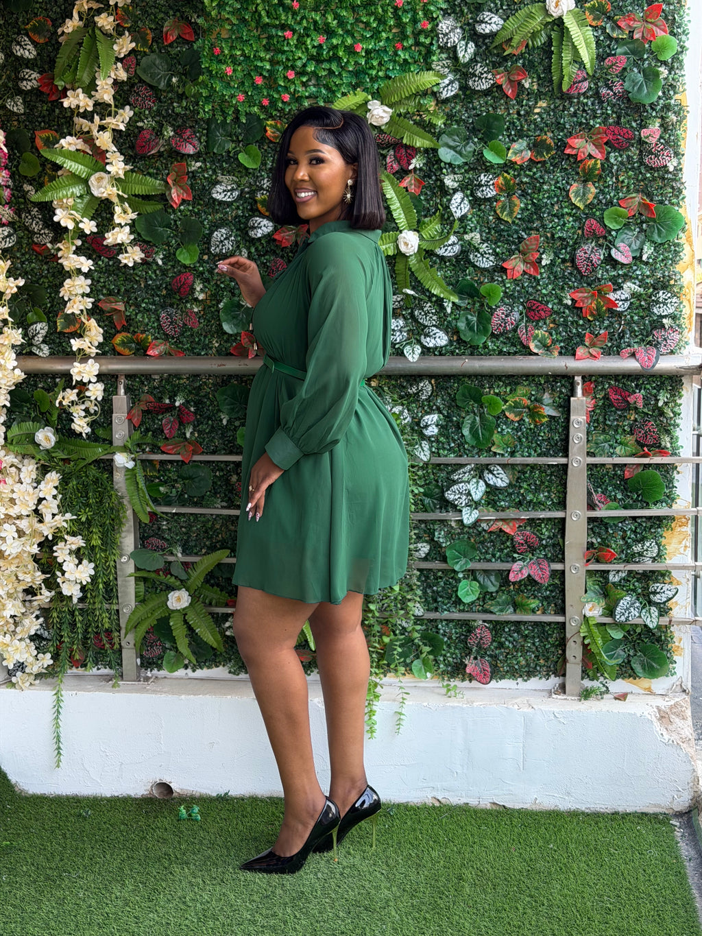 Belted Chiffon Blouse