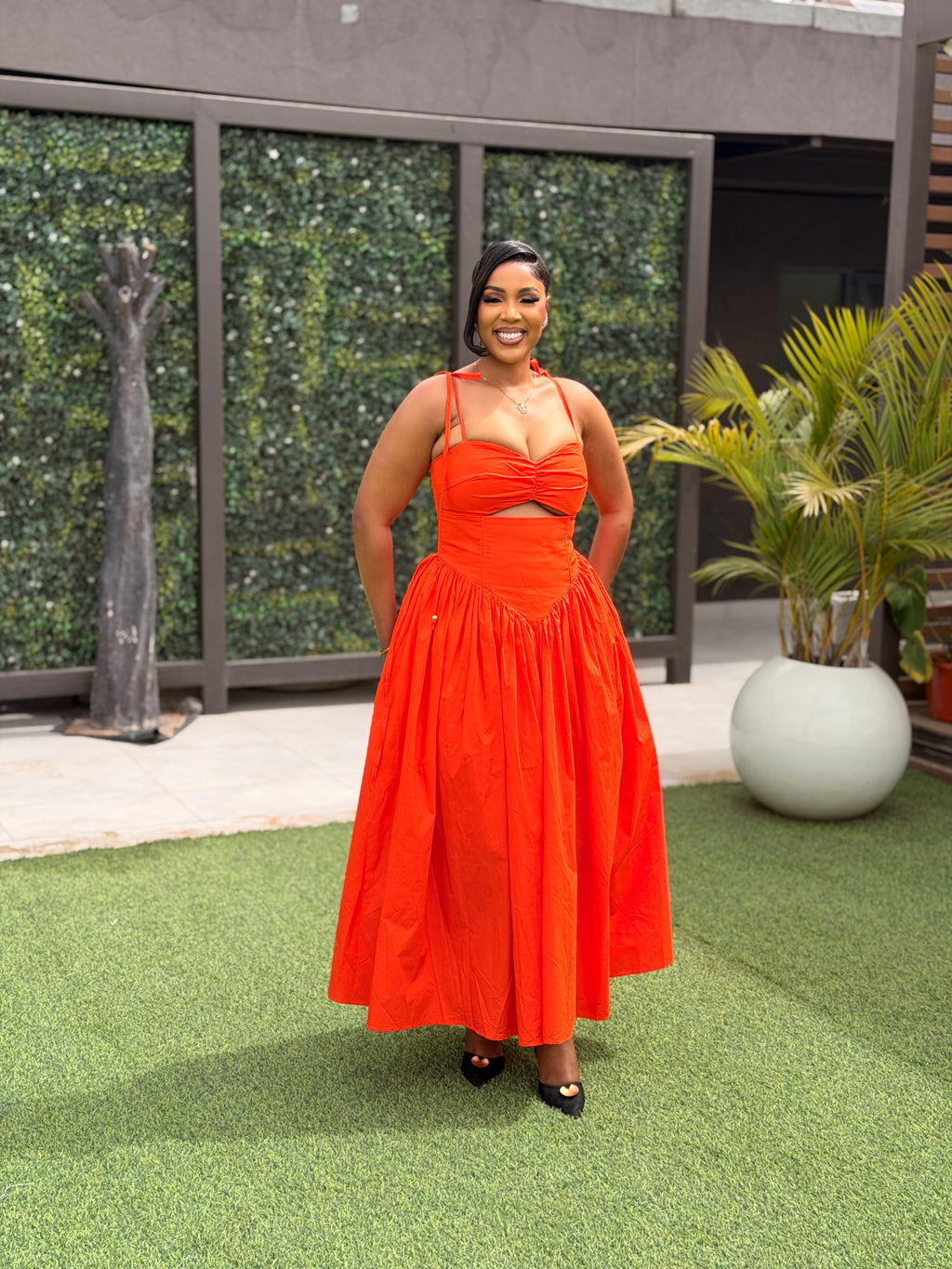 Bubble sleeveless Maxi