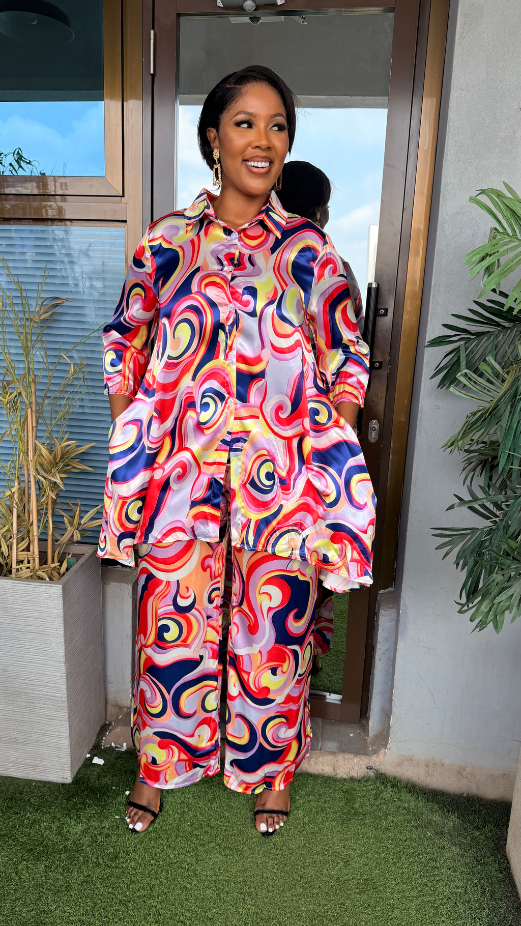 Floral plus size set