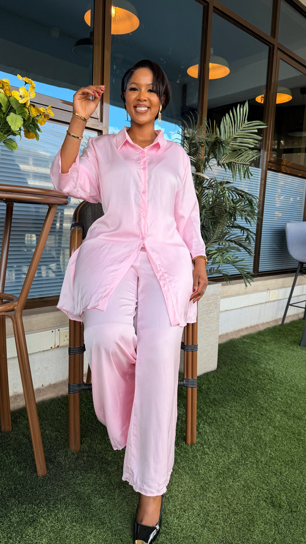 Plus size plain set