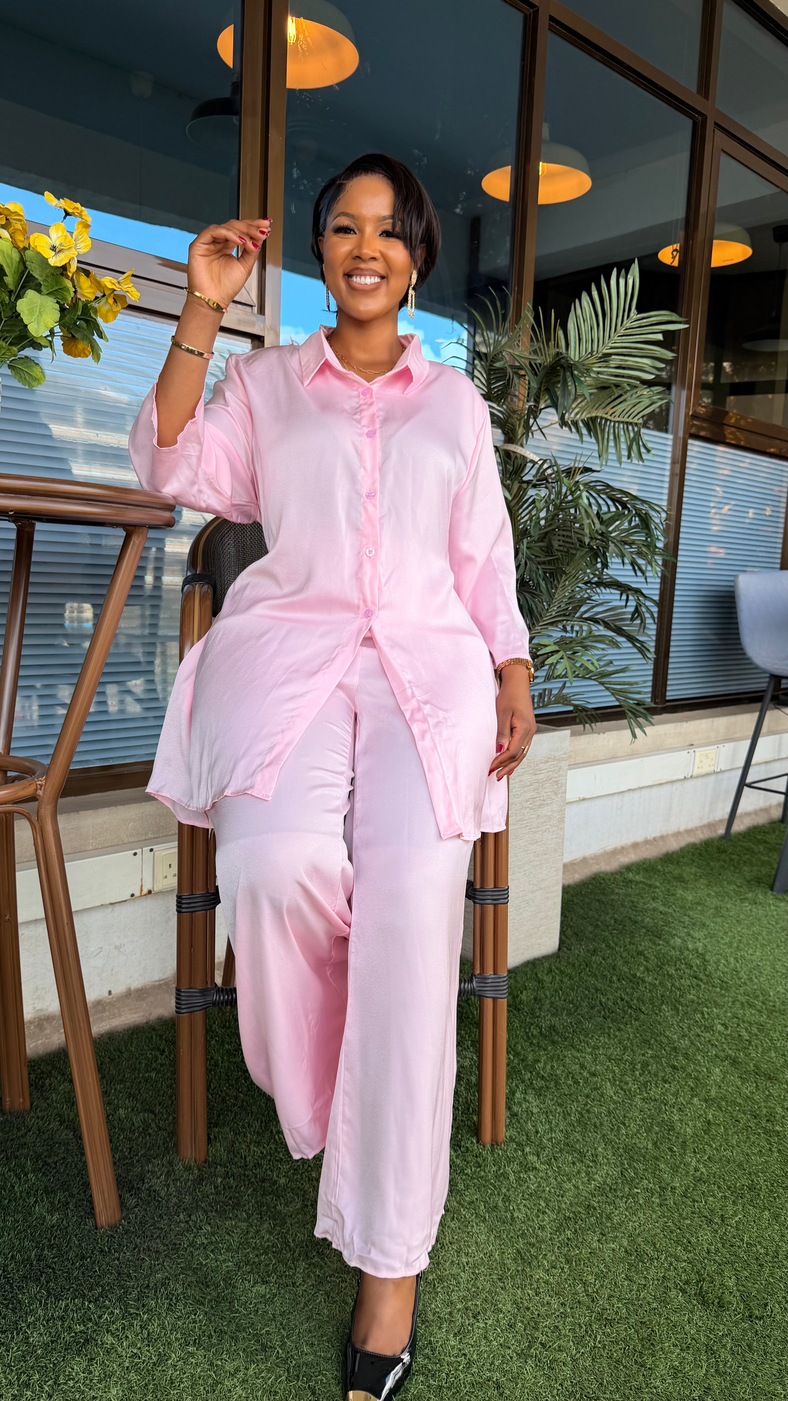 Plus size plain set