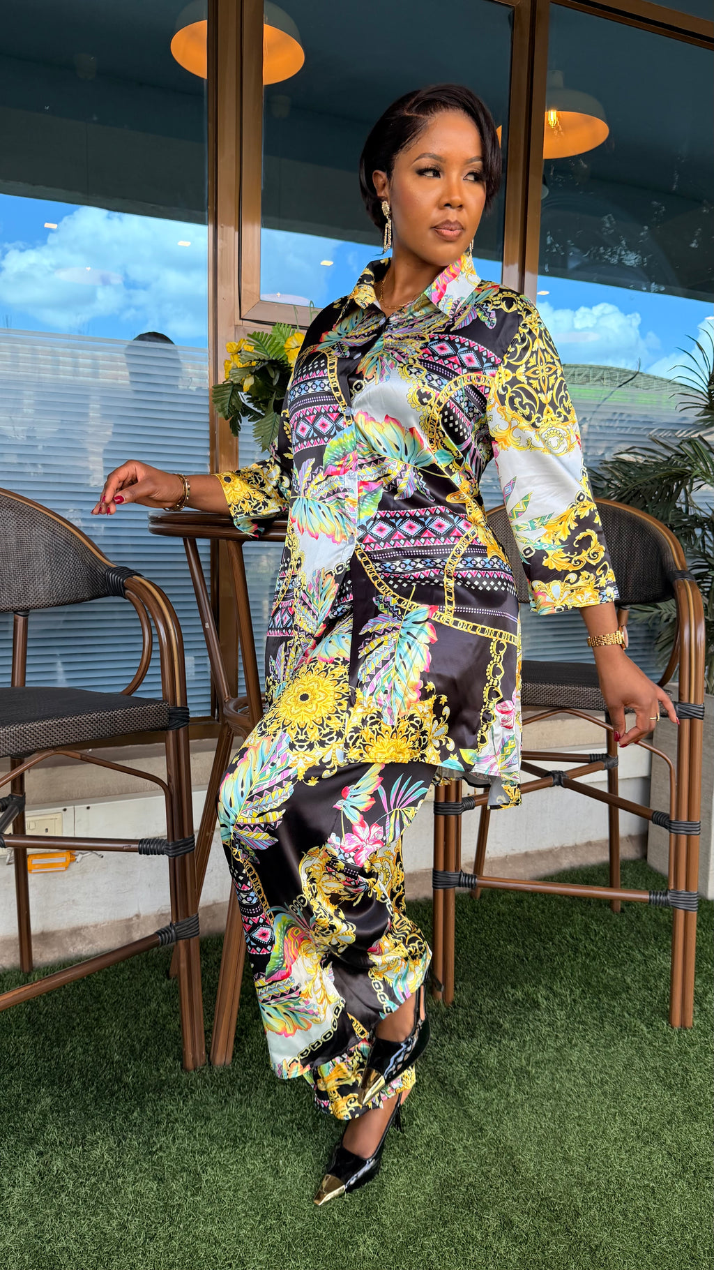 Floral plus size set