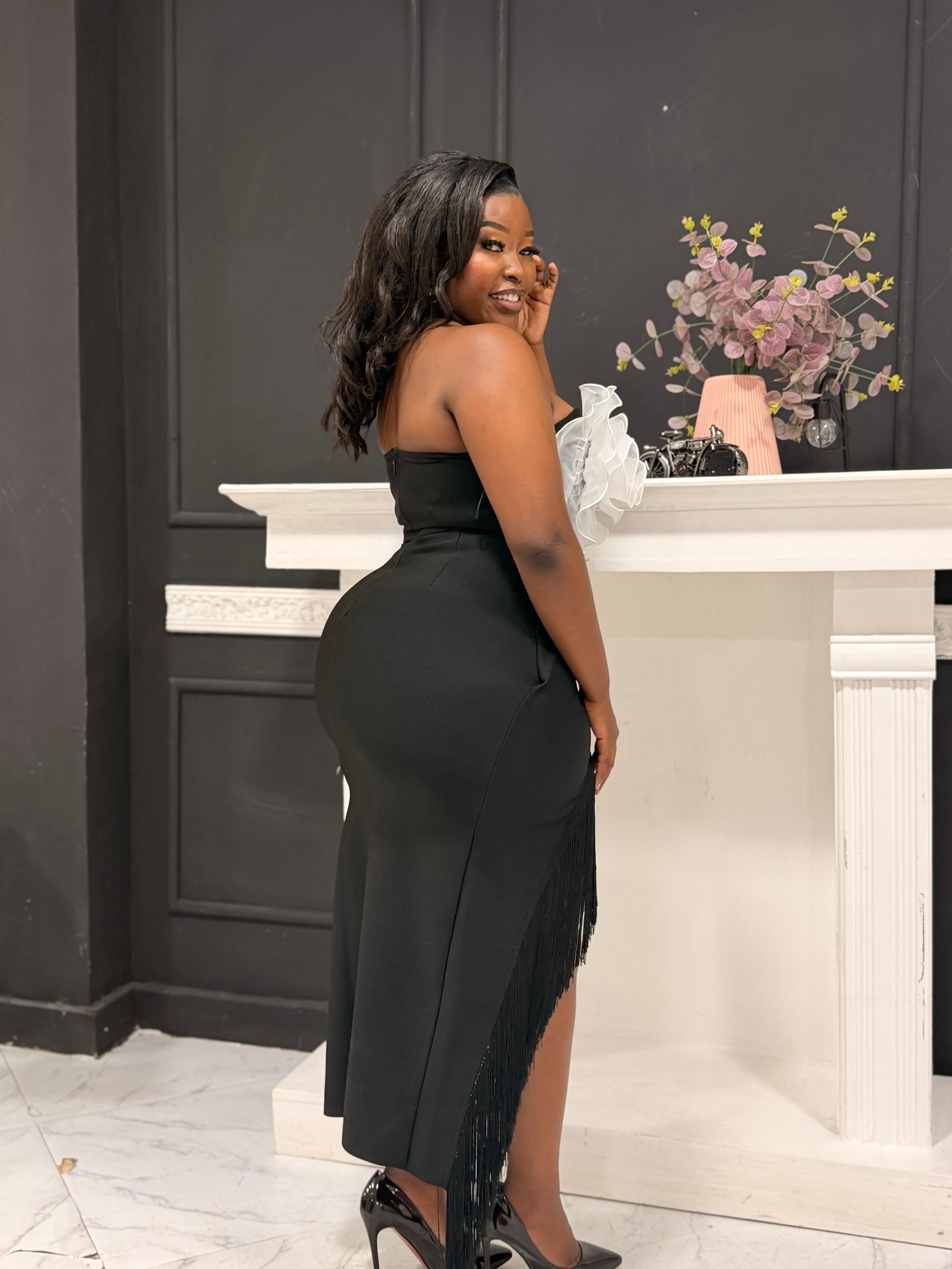 White Floral Bandage Dress