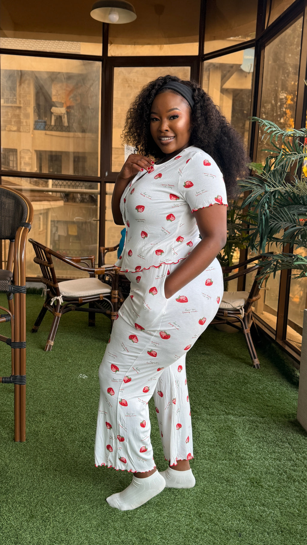 Strawberry trouser set