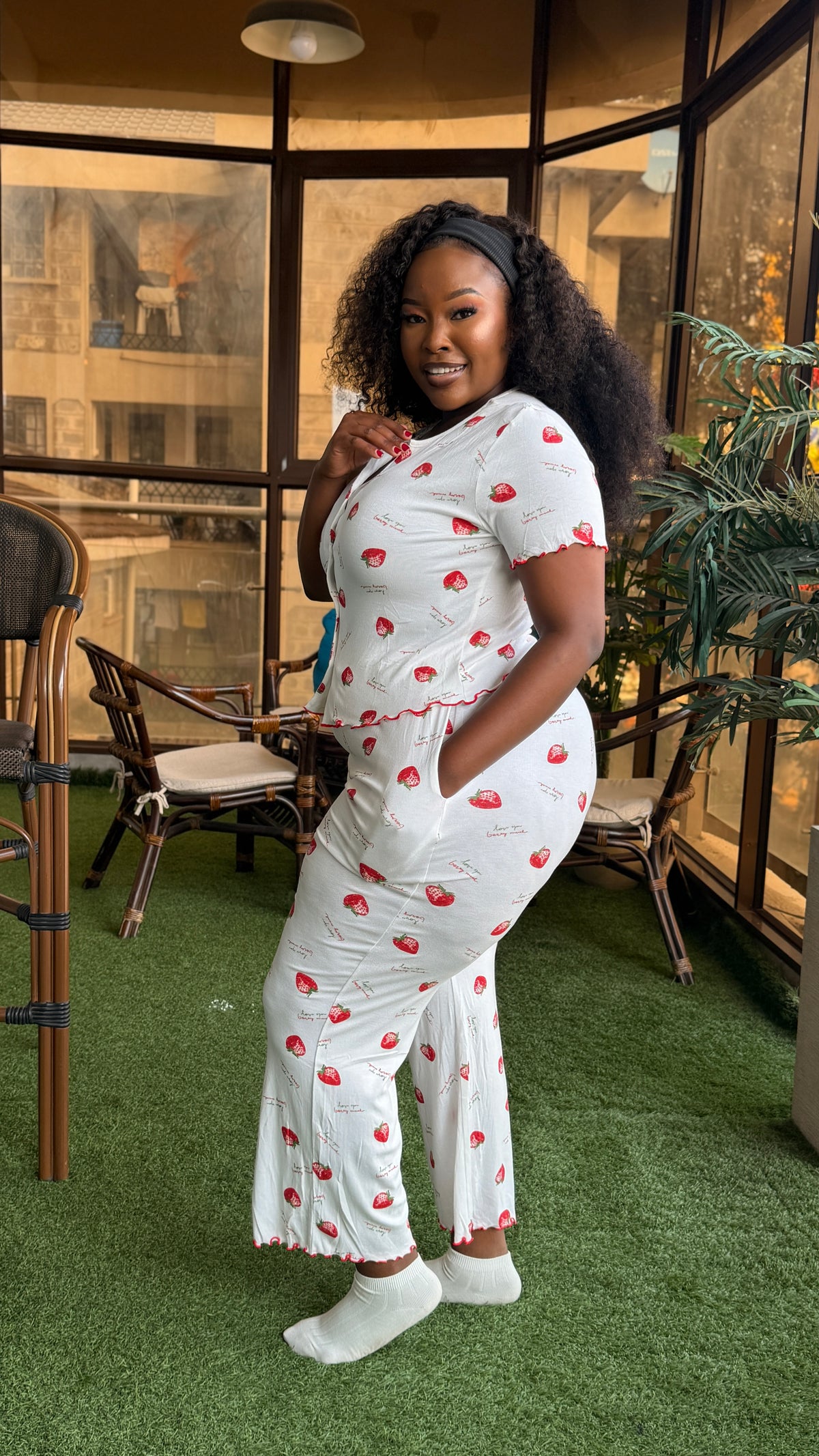 Strawberry trouser set