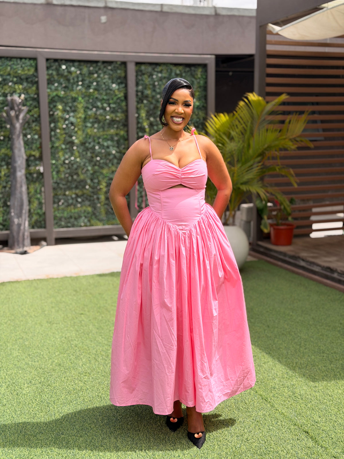 Bubble sleeveless Maxi