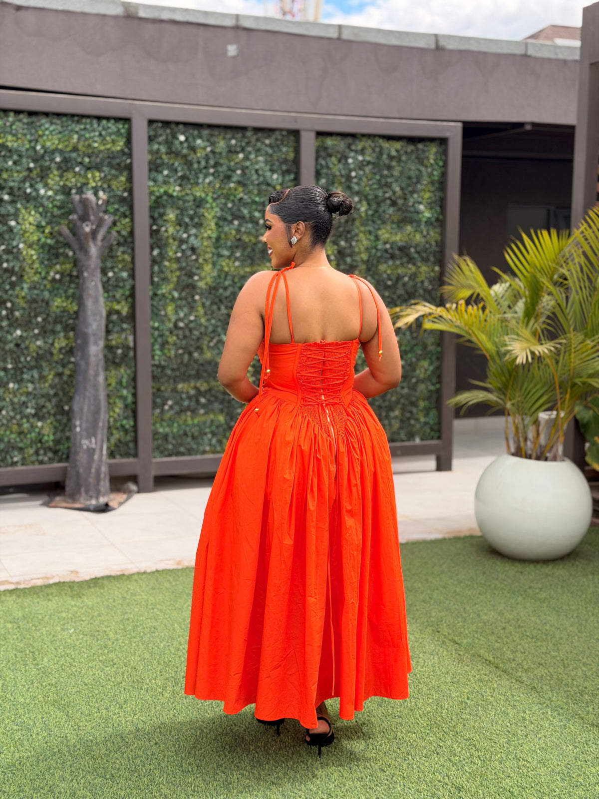 Bubble sleeveless Maxi