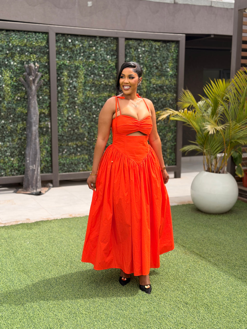 Bubble sleeveless Maxi