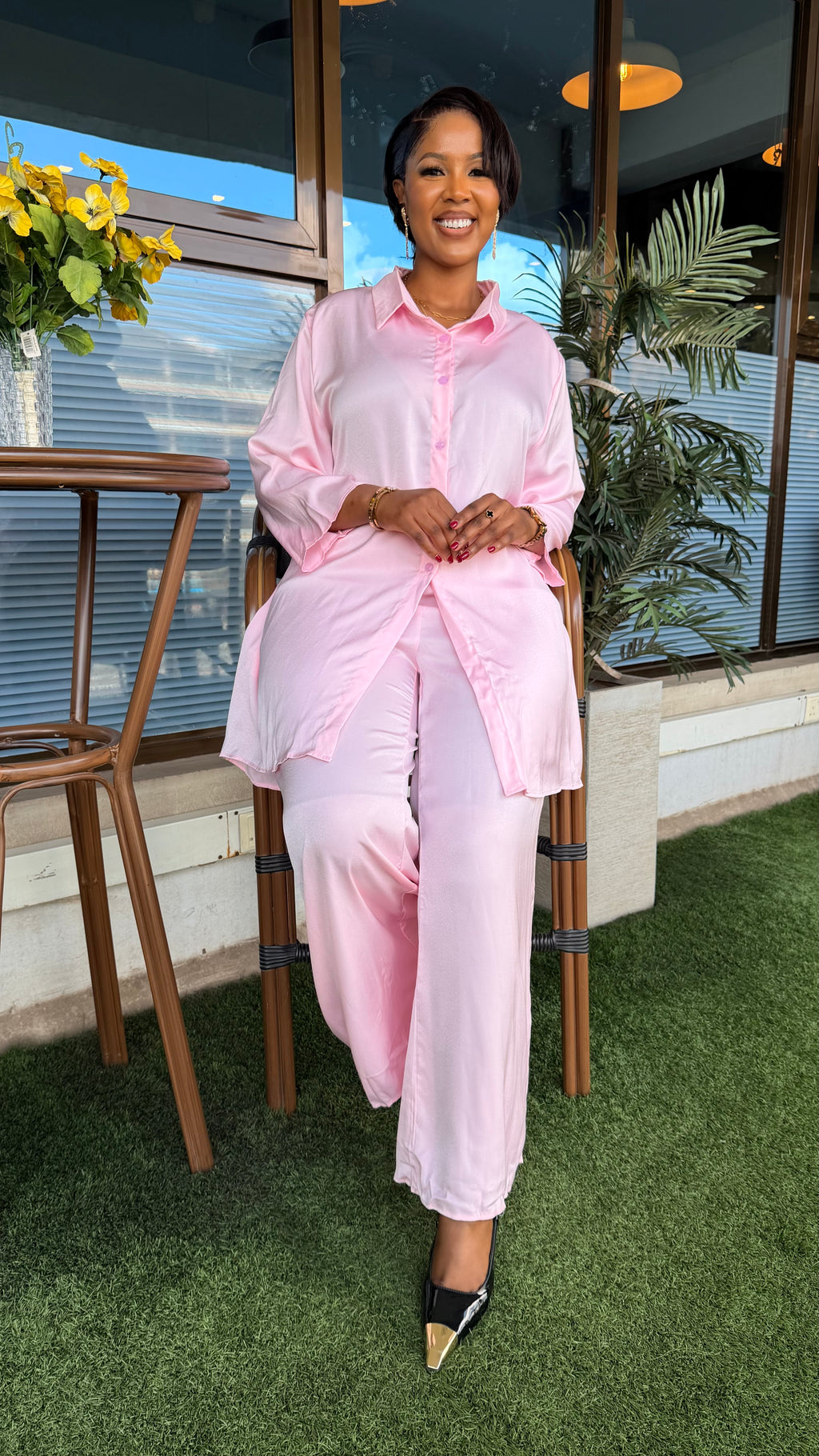 Plus size plain set