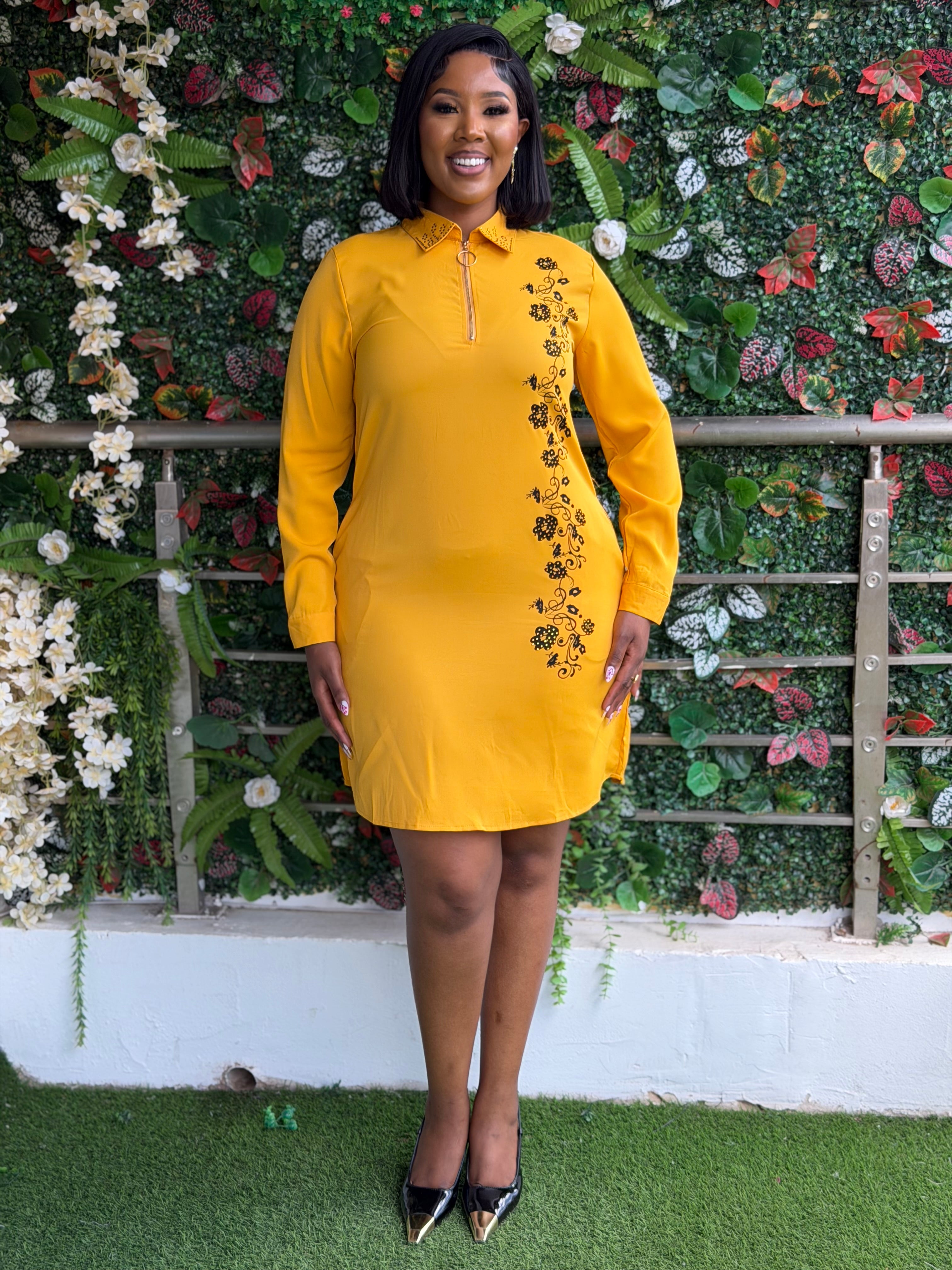 Zipity chiffon dress