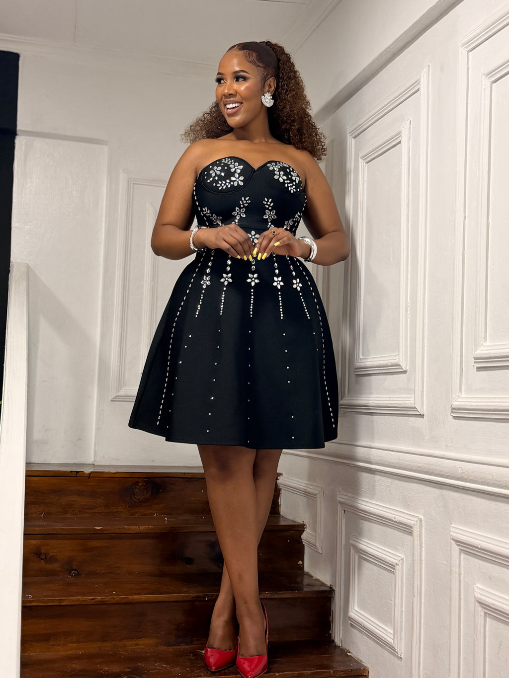 Pearl Off-Shoulder Dress