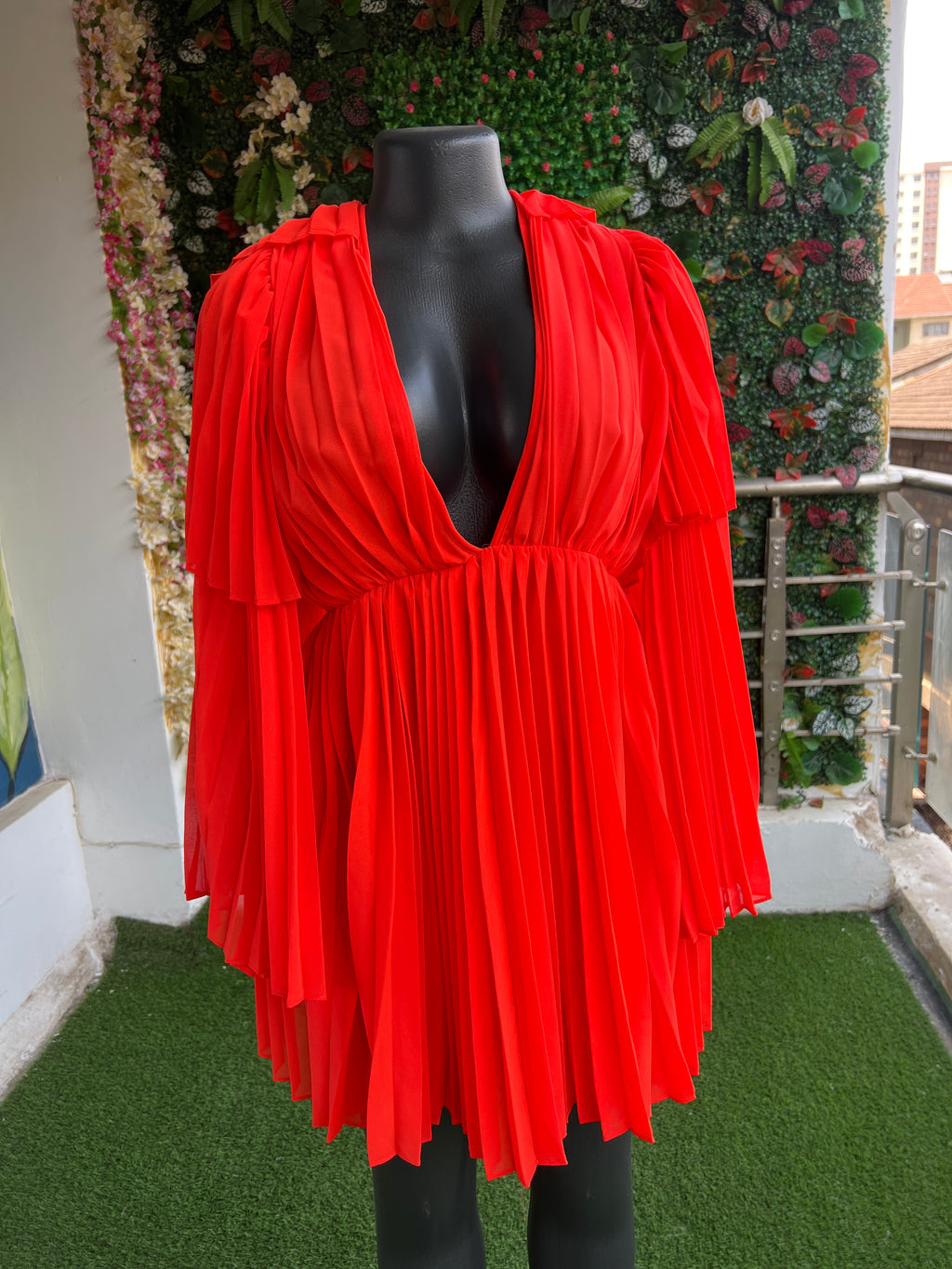 Orange scatter dress