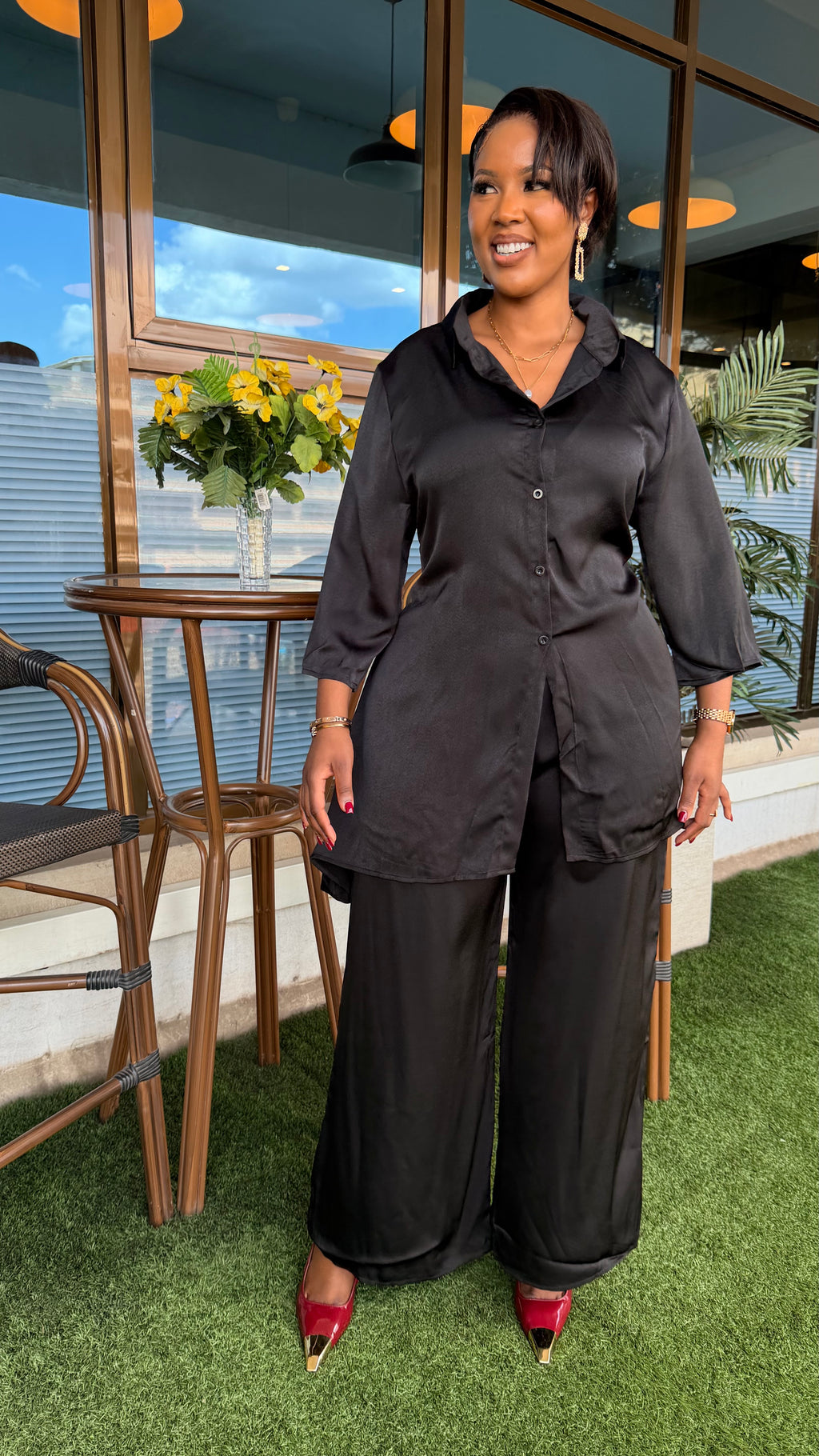 Plus size plain set