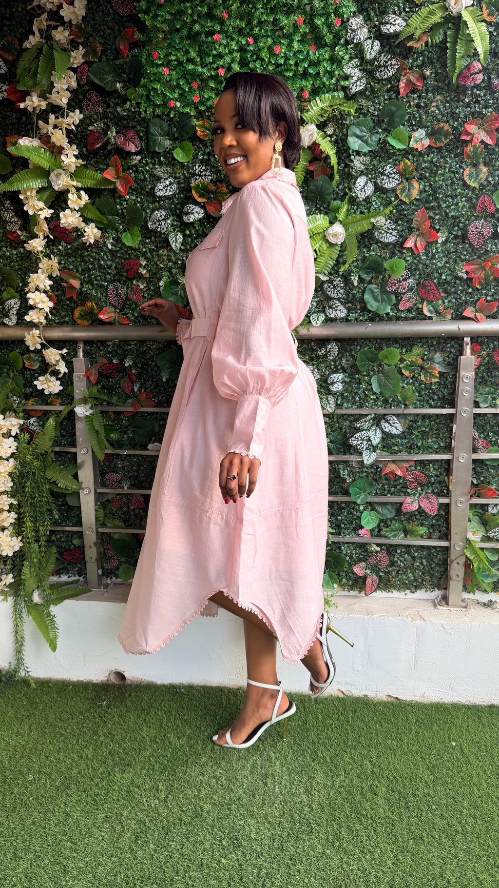 Peach love midi dress
