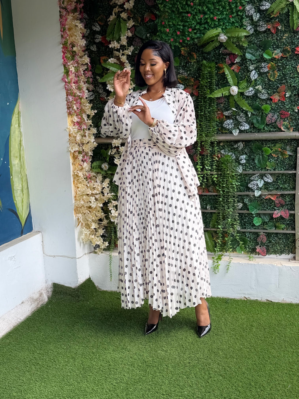 Polka Dot Maxi Skirt