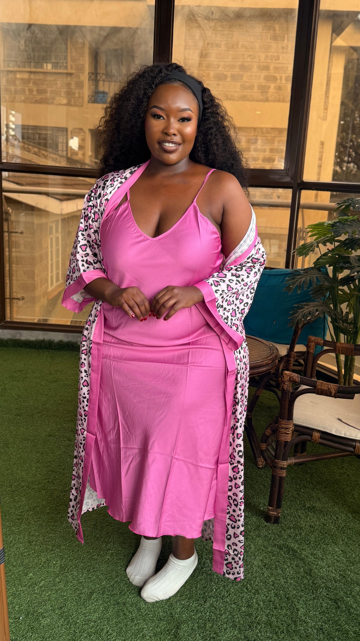 Silk dress and coverup maxi