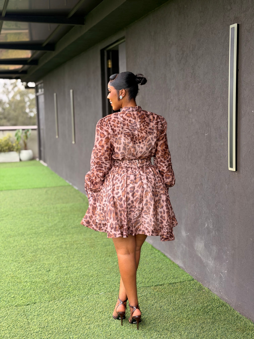 Animal print skirt set