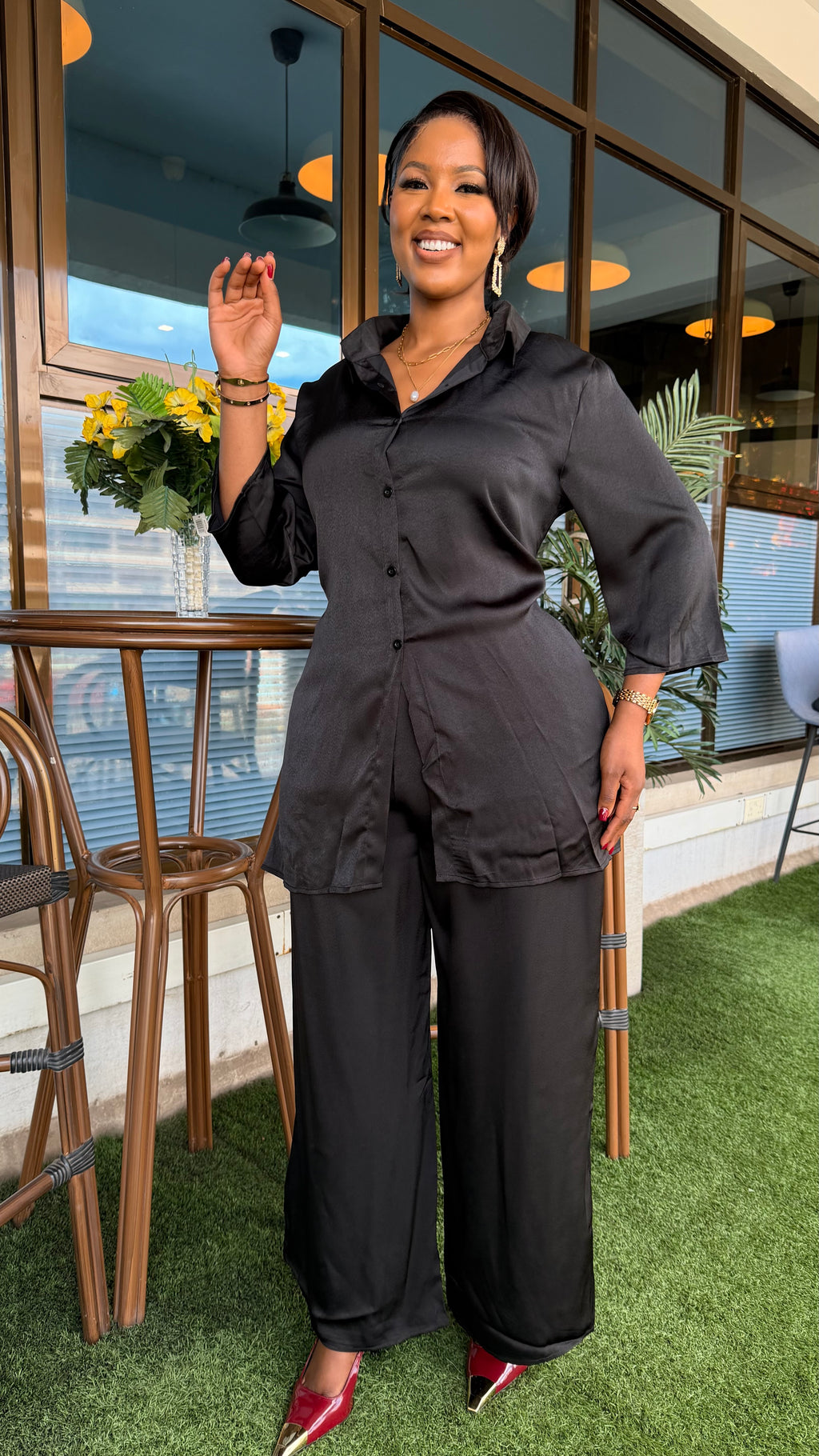 Plus size plain set