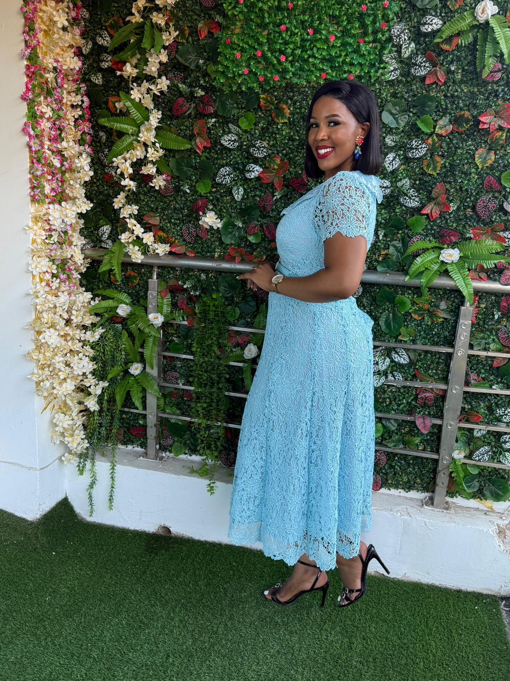 Ivory Lace Midi Dress
