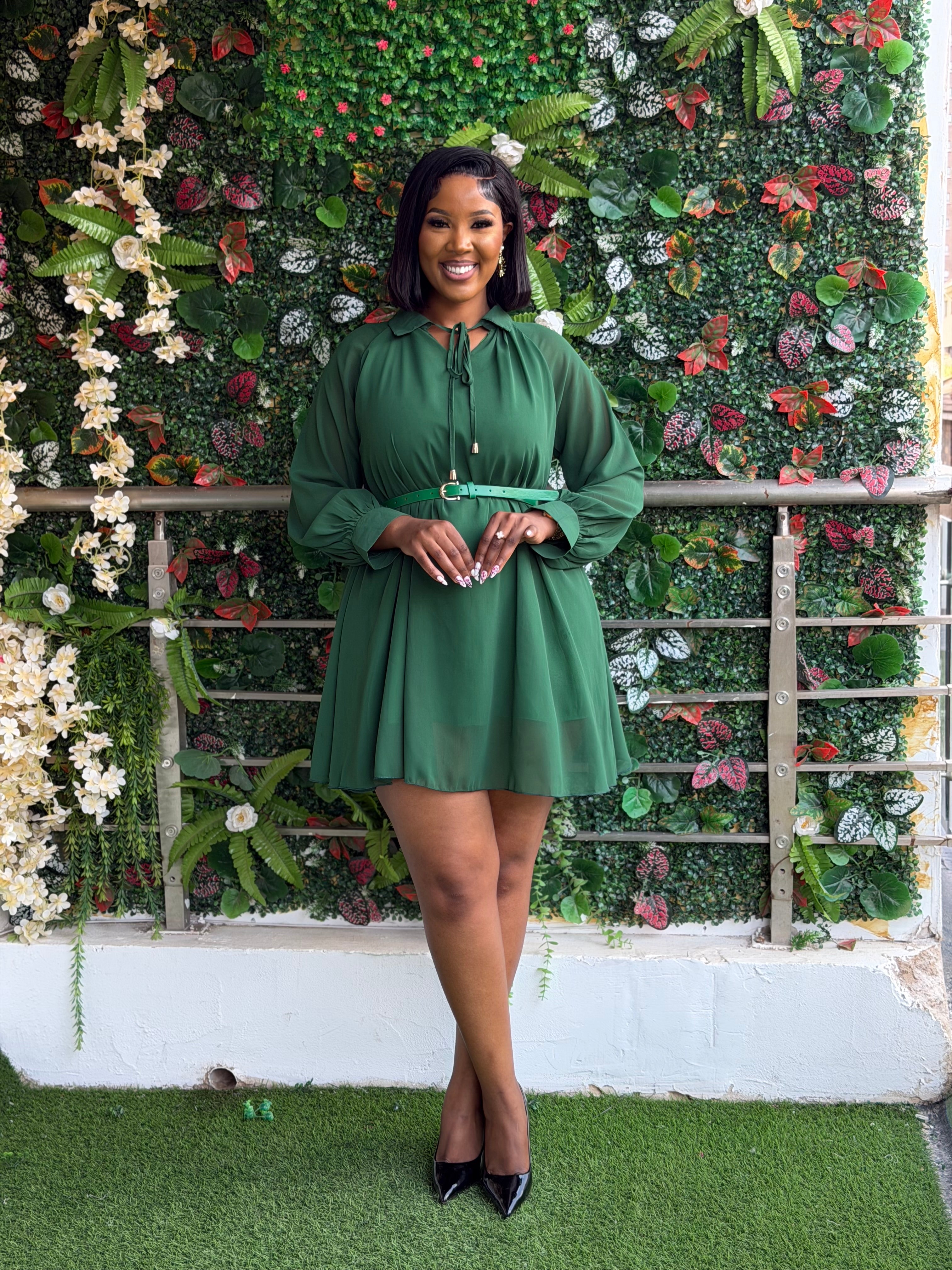 Belted Chiffon Blouse
